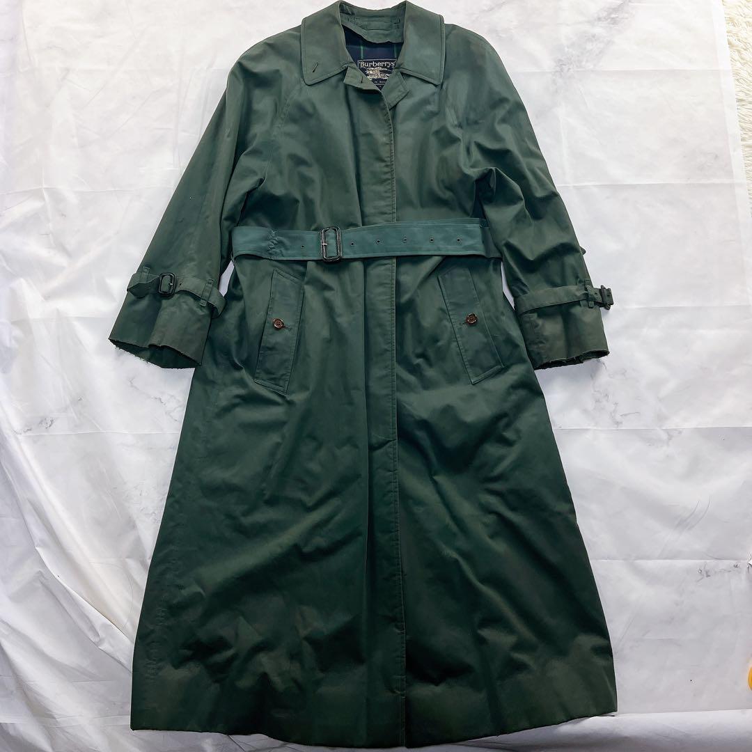 希少✨Burberry トレンチコート カーキ ノバチェック ベルト付 袖ベルト