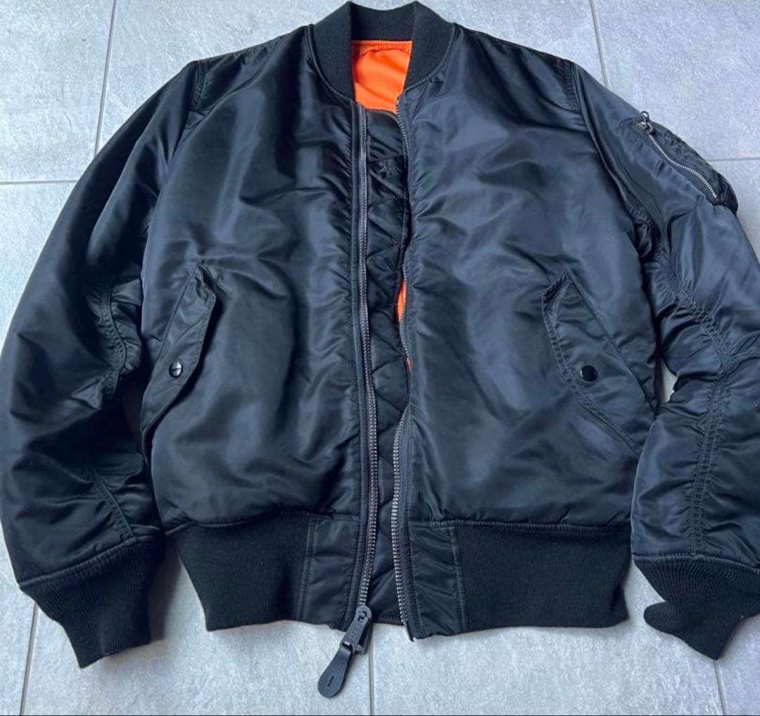 アルファ　alphaブラック MA-1 フライトジャケット