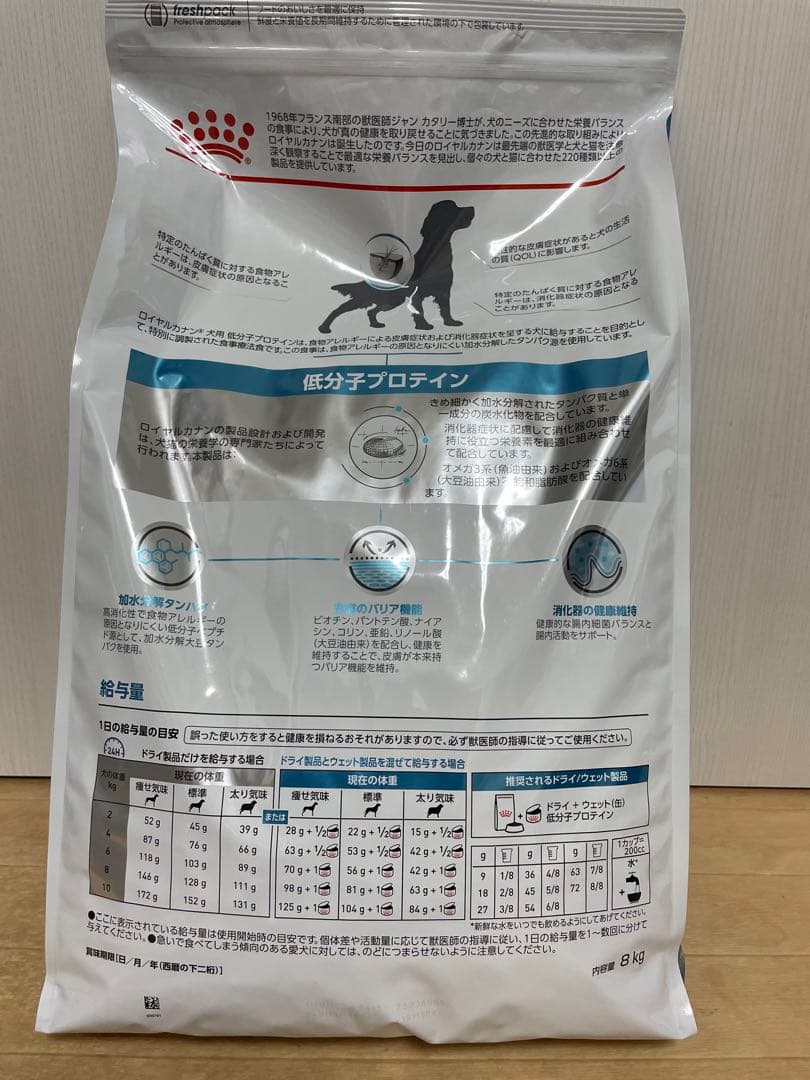 【8kg】新品　ロイヤルカナン　低分子プロテインドライ賞味期限2027年1月