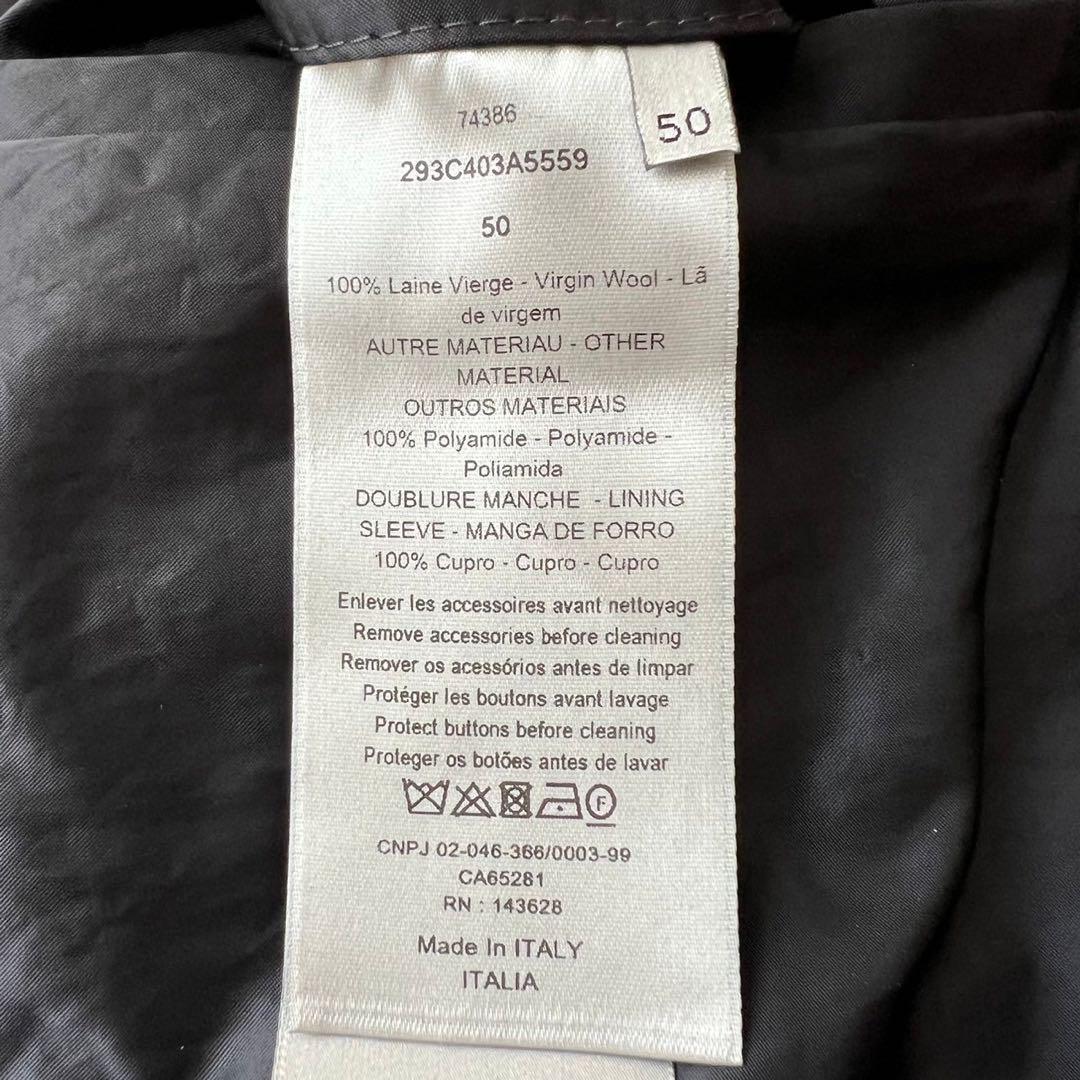 DIOR HOMME 22AW 千鳥格子 ロゴ金具 ジャケット 50