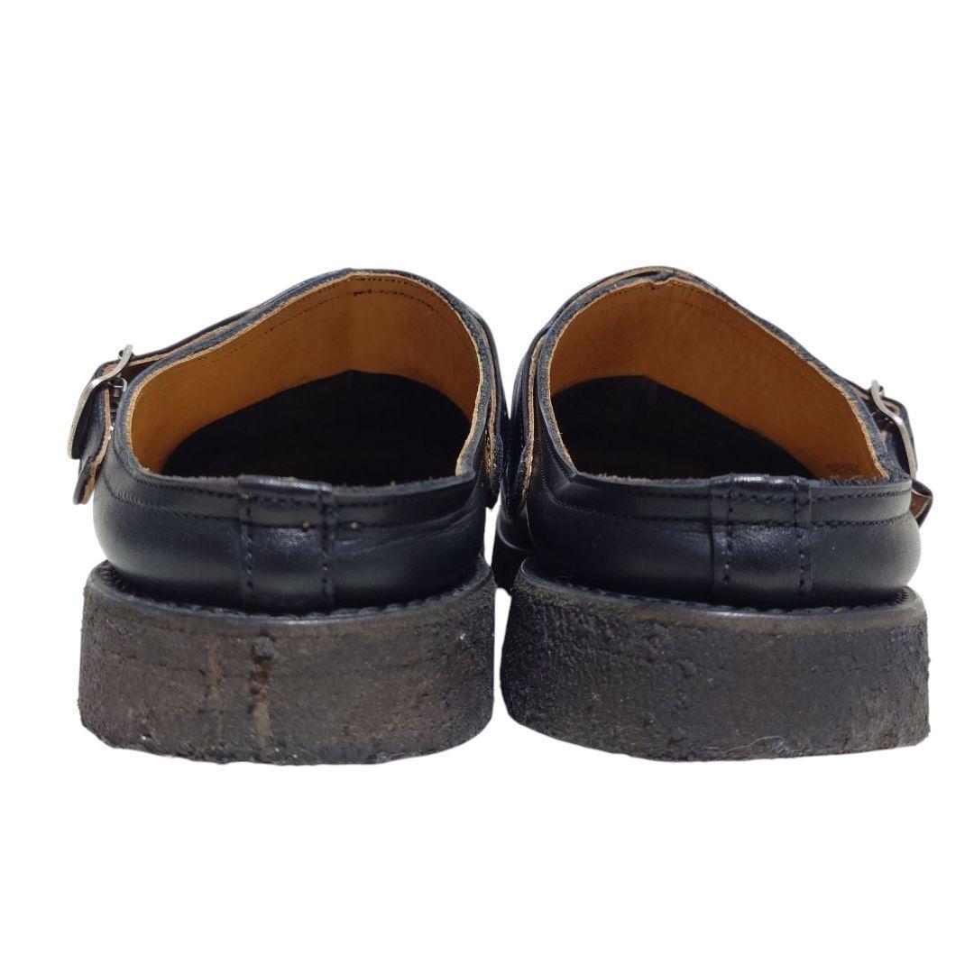 【希少モデル】E COX レザー サボサンダル UK8 英国製 黒