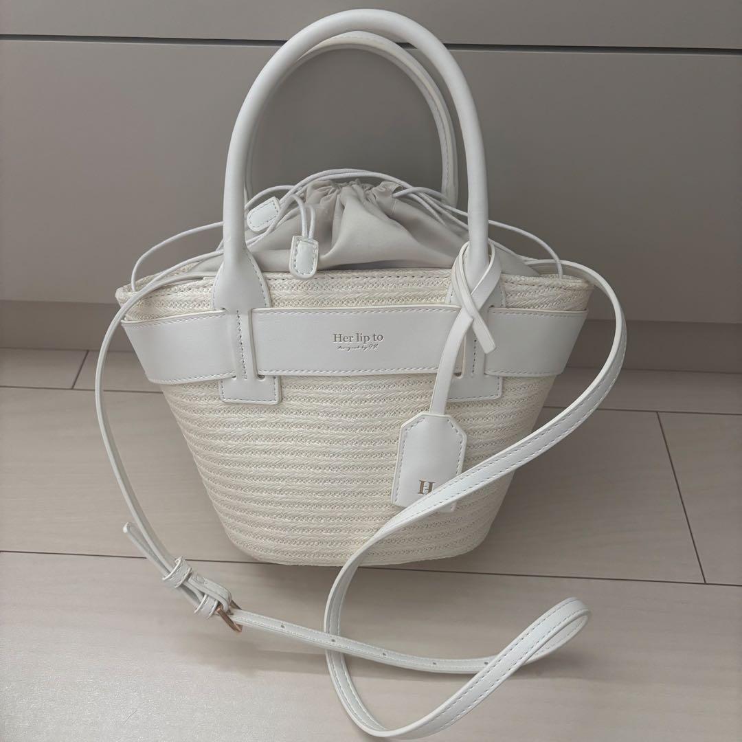 Herlipto Palma Mini Tote Bags white ホワイト