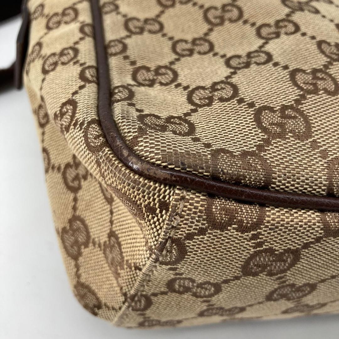 15982✨良品✨グッチ ショルダーバッグ キャンバス Gマーク ベージュ