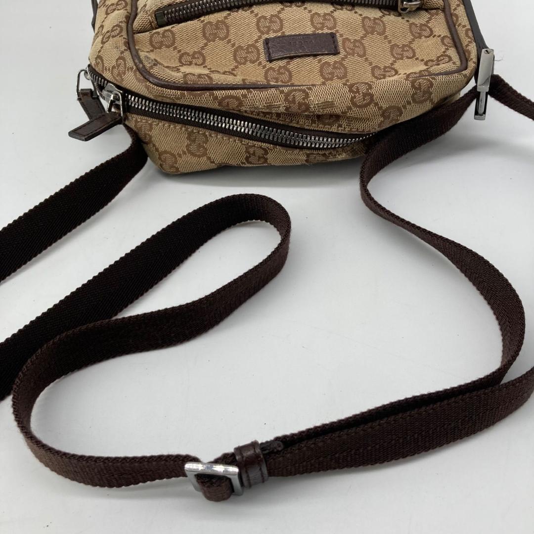 15982✨良品✨グッチ ショルダーバッグ キャンバス Gマーク ベージュ