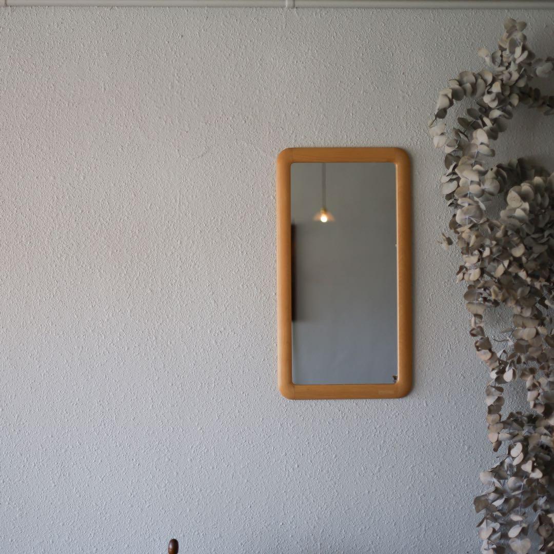壁掛け鏡　長方形　角丸