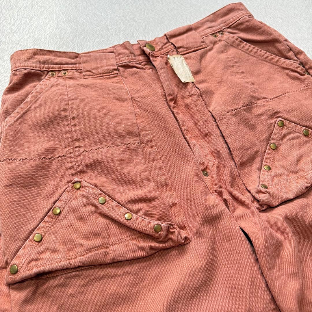 古着 KAPITAL スタッズ ワイドカーゴパンツ ピンクベージュ