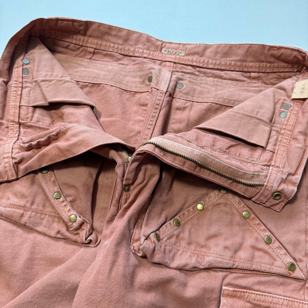 古着 KAPITAL スタッズ ワイドカーゴパンツ ピンクベージュ