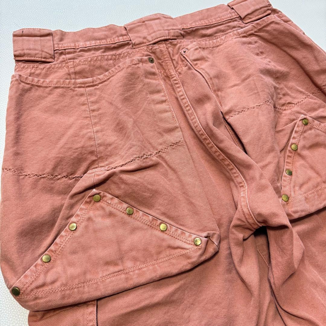 古着 KAPITAL スタッズ ワイドカーゴパンツ ピンクベージュ