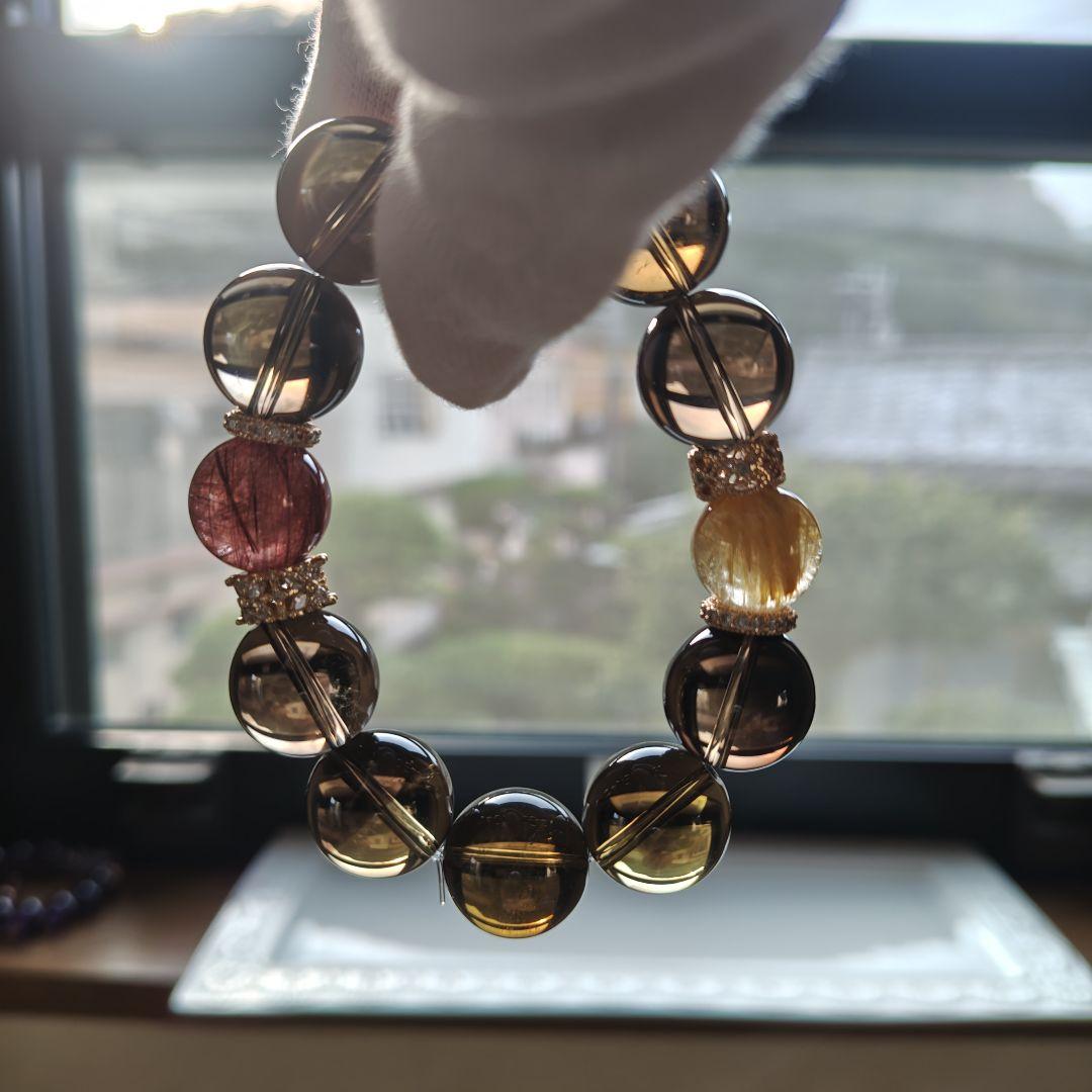 専用です♡非加熱ナチュラルスモーキーシトリン　極上レッドルチル極上ゴールドルチル