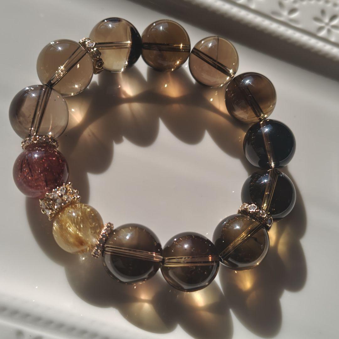 専用です♡非加熱ナチュラルスモーキーシトリン　極上レッドルチル極上ゴールドルチル