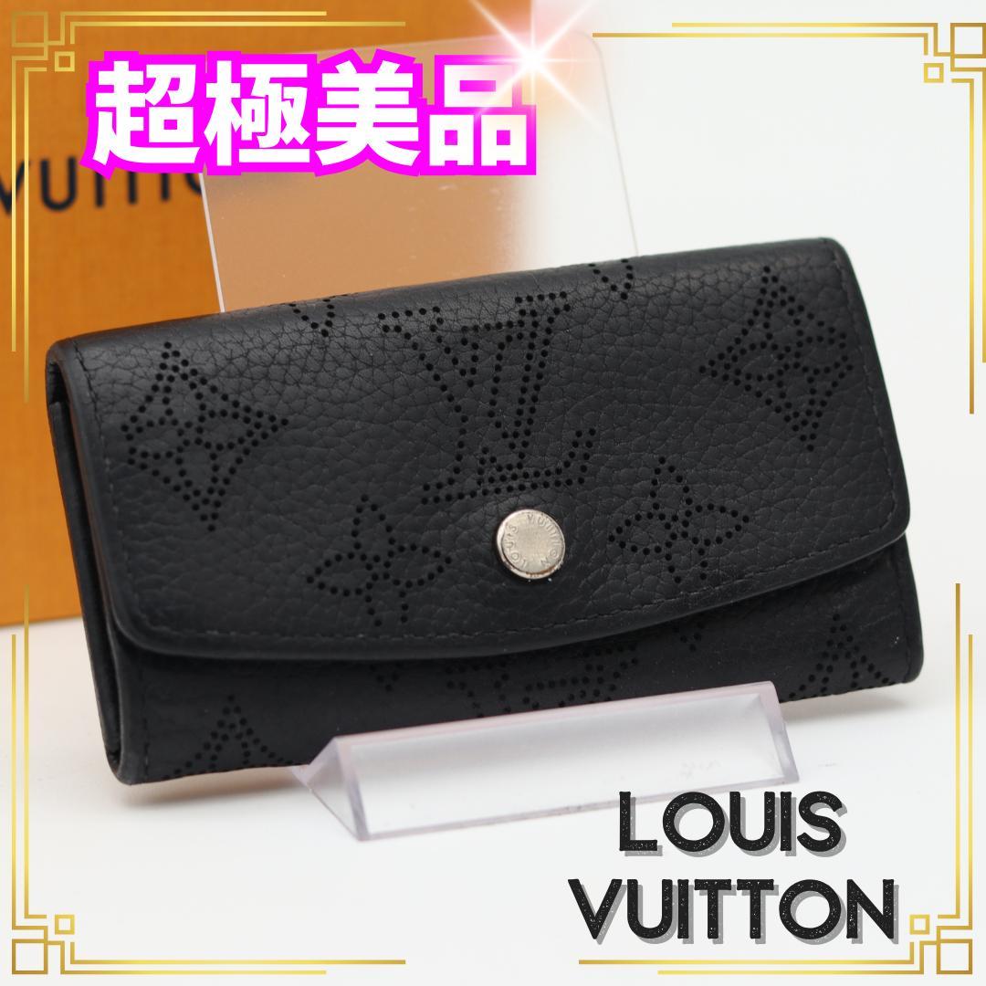 ルイヴィトン キーケース ミュルティクレ4 マヒナ ブラック モノグラム