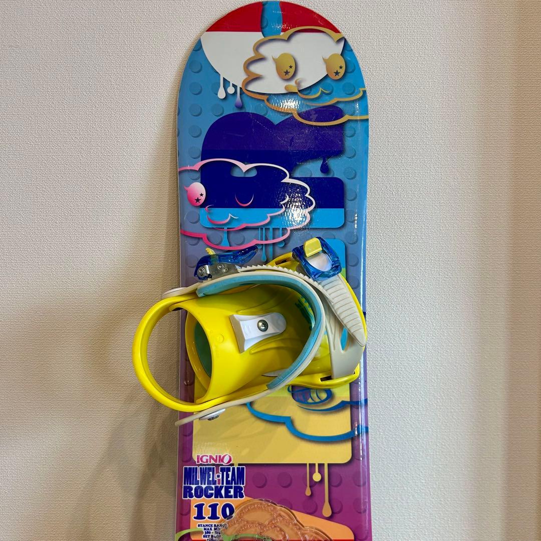 IGNIO キッズ スノーボード 110cm ビンディング付 子供用セット 入門