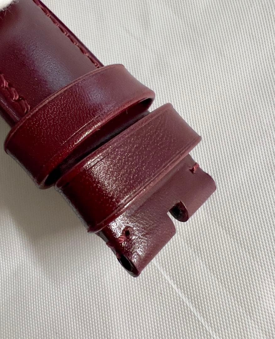 新品未使用 パネライ 純正カーフストラップ 26mm×26mm ストレート 茶