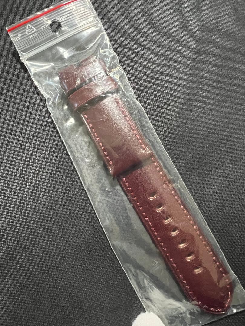 新品未使用 パネライ 純正カーフストラップ 26mm×26mm ストレート 茶