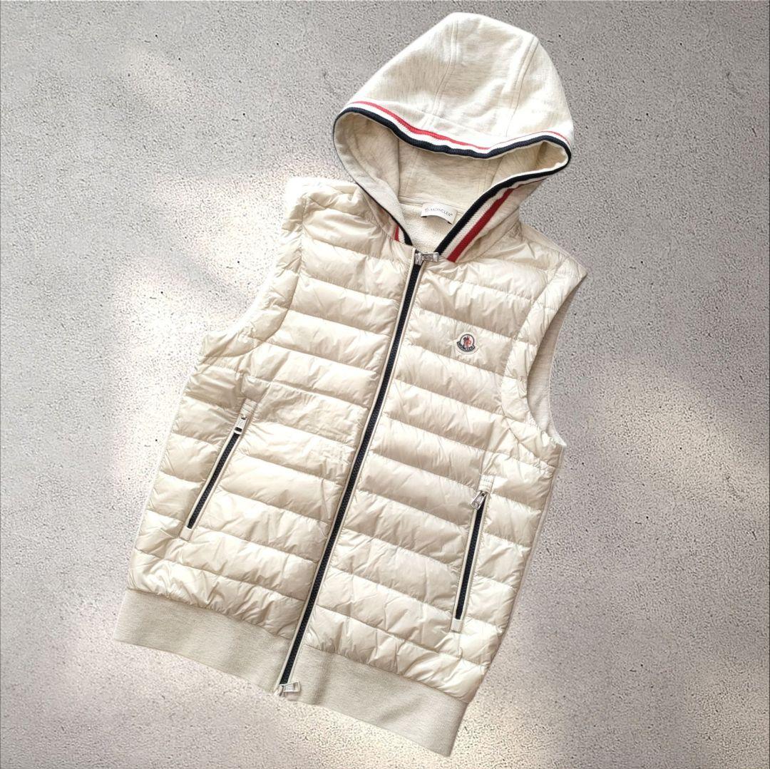 モンクレール ダウンベスト スウェット フード付き