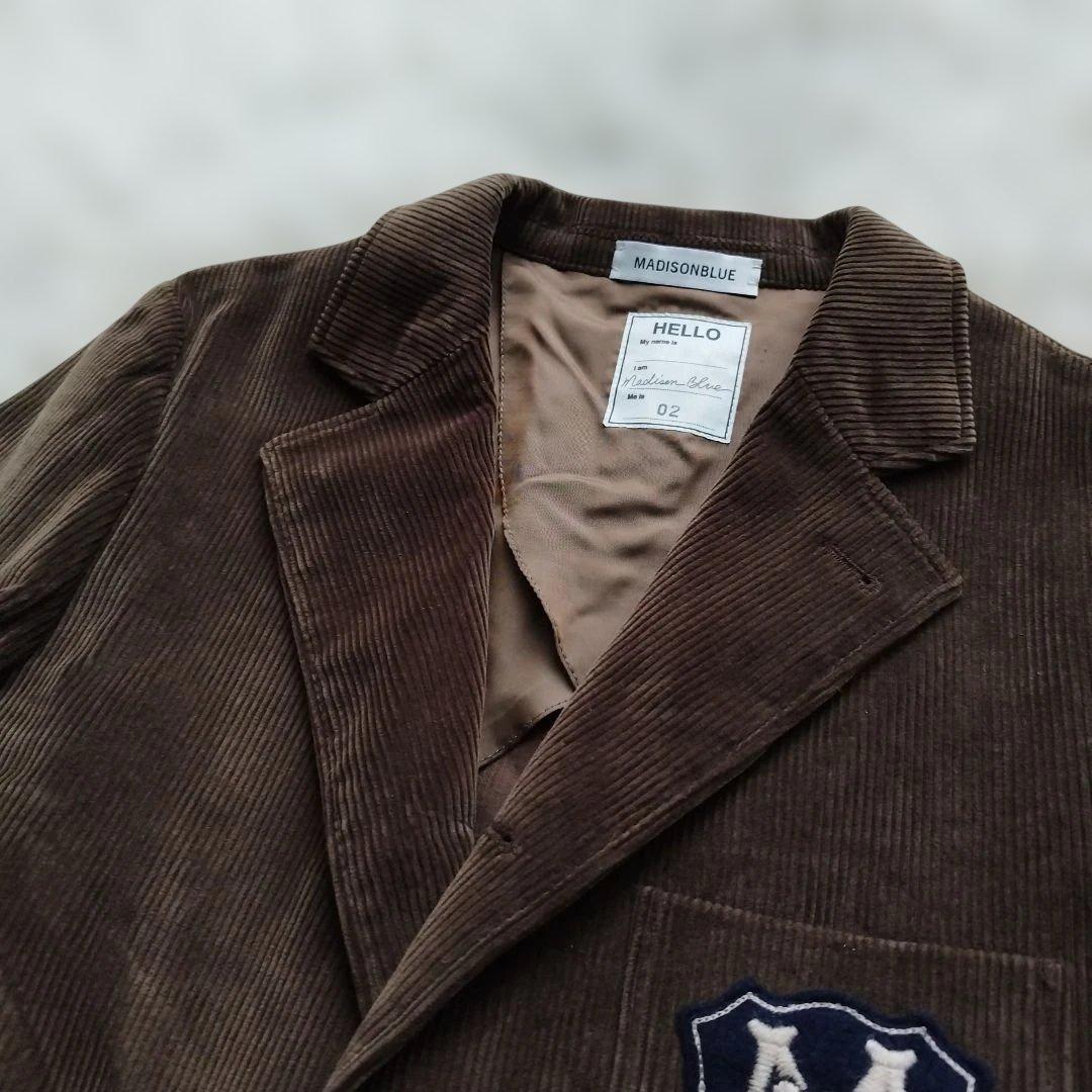 新品✨マディソンブルー S3B CORDUROY BLAZER ブラウン 02