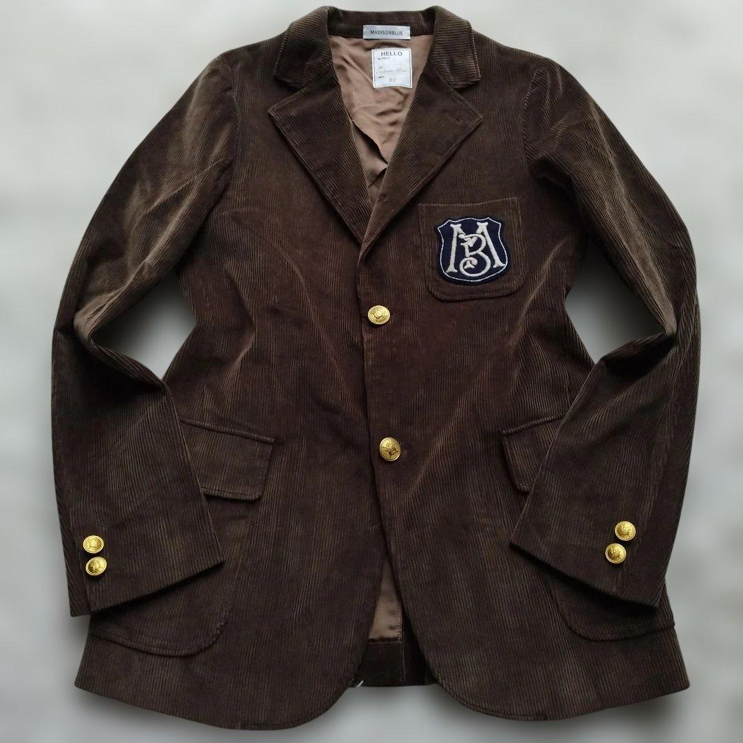 新品✨マディソンブルー S3B CORDUROY BLAZER ブラウン 02