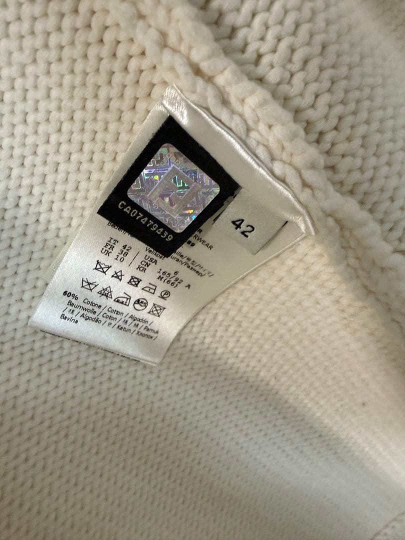 FENDI 白ニット　ジャケット