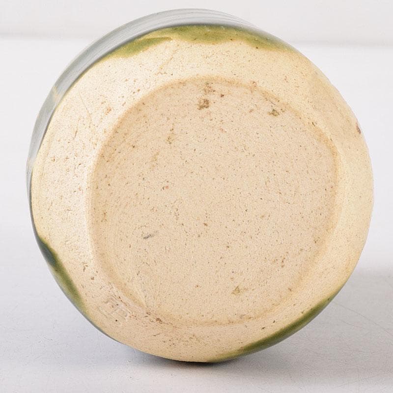 茶道具　山月窯　川本了生造　織部　茶入　仕覆付　共箱　V　7278