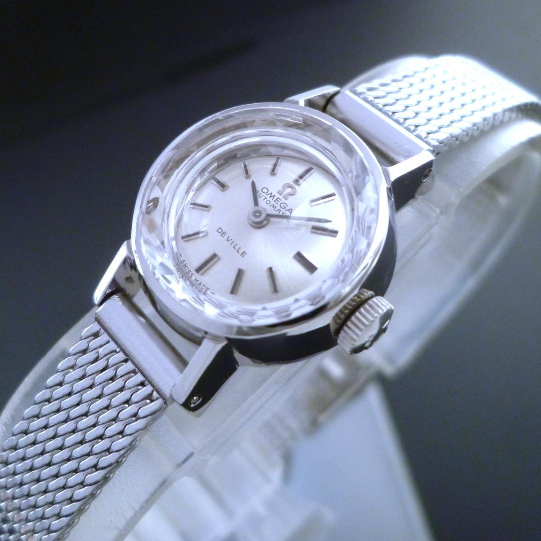 OH済　オメガ　1970年製 デビル　カットガラス　レディース　自動巻き　美品！