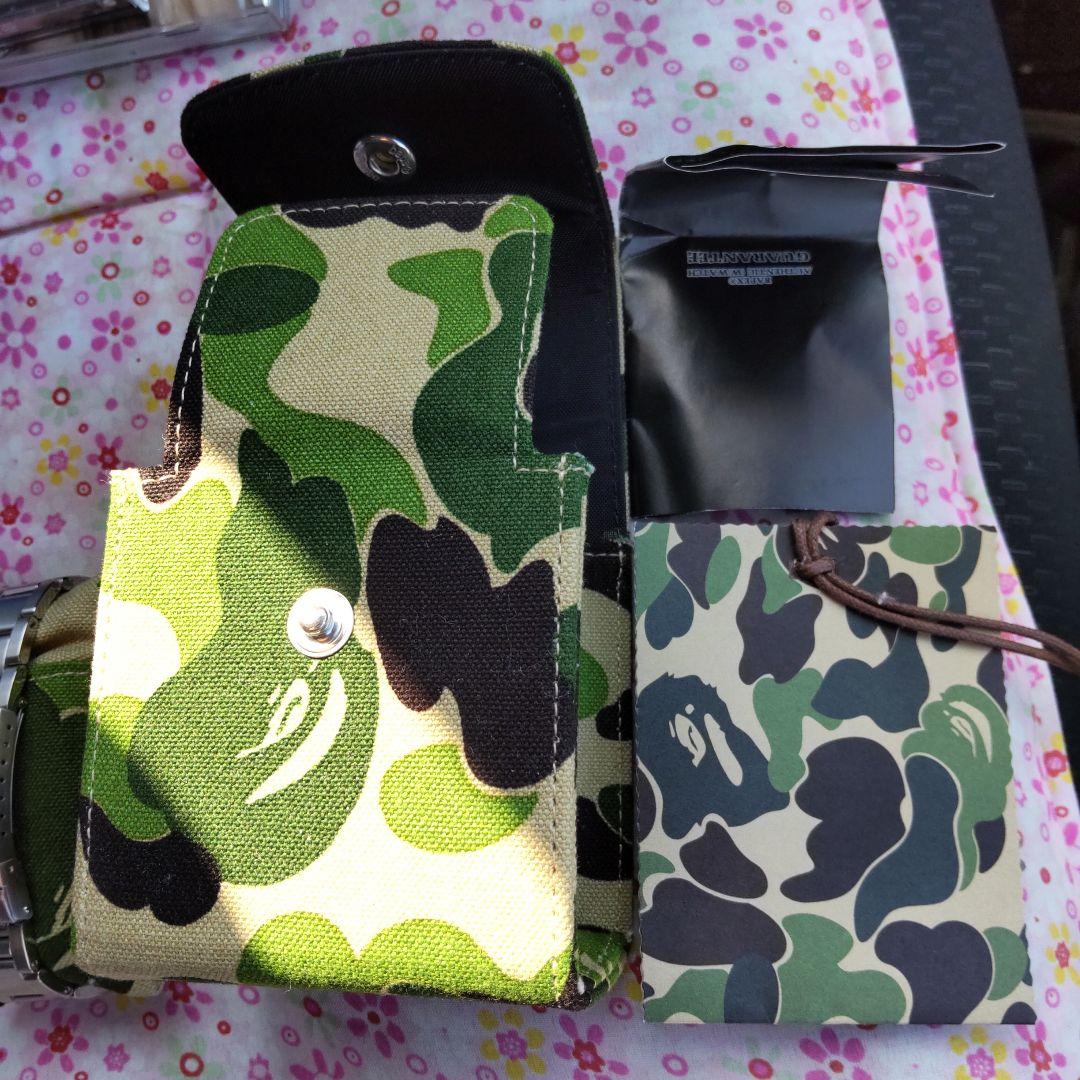 bapex自動巻き腕時計 グリーン/カモフラ