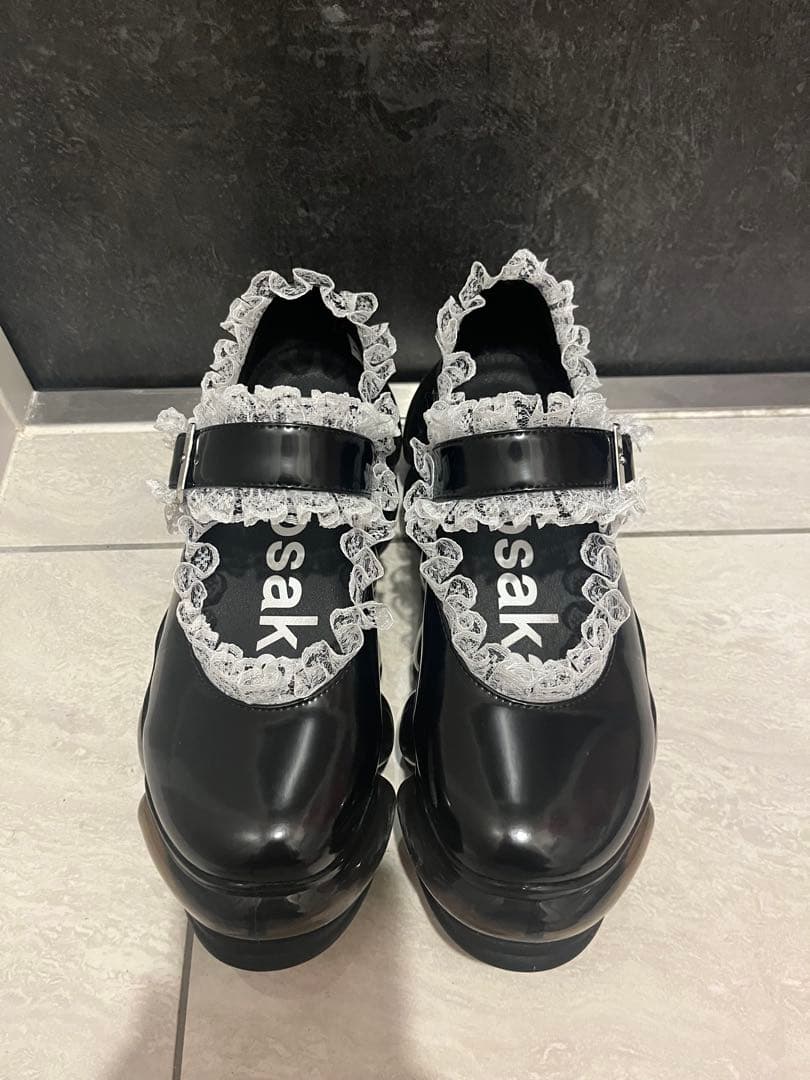 mikiosakabe メリージェーン レース 黒