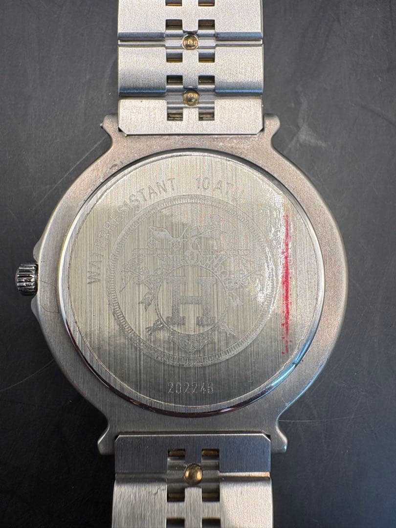 HERMES アナログクォーツ腕時計 シルバー/ゴールド