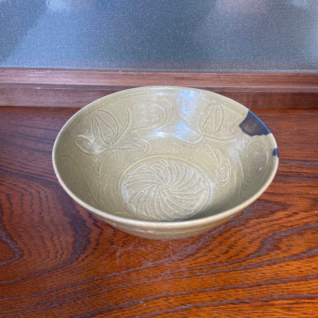 龍泉窯青磁刻花文碗 宋時代