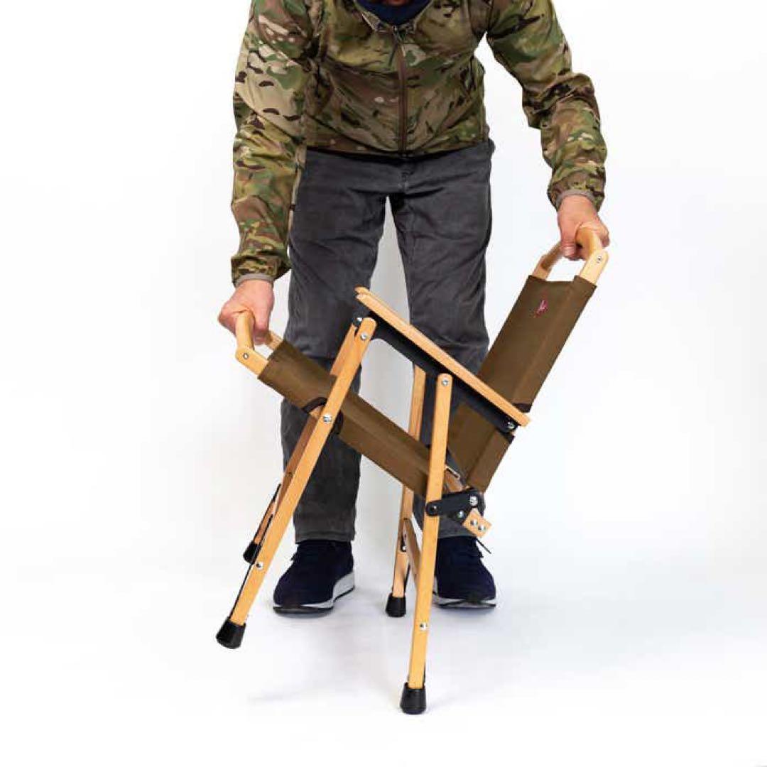 キャンプチェア　ウッドチェア　スイス老舗ブランドスパッツ ウッドペッカー