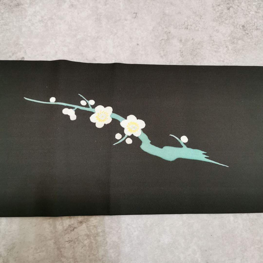 【名古屋帯】シンプルモダン 梅にうぐいす 塩瀬 九寸名古屋帯