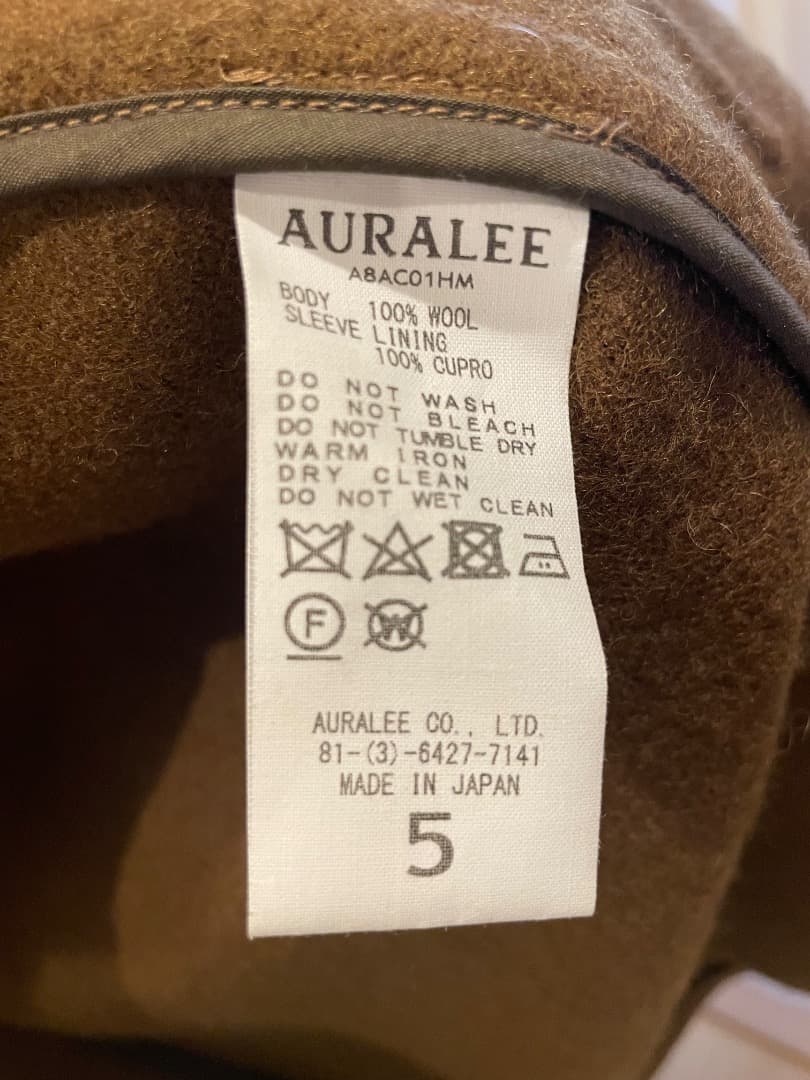 AURALEE オーラリー ダッフルコート ブラウン