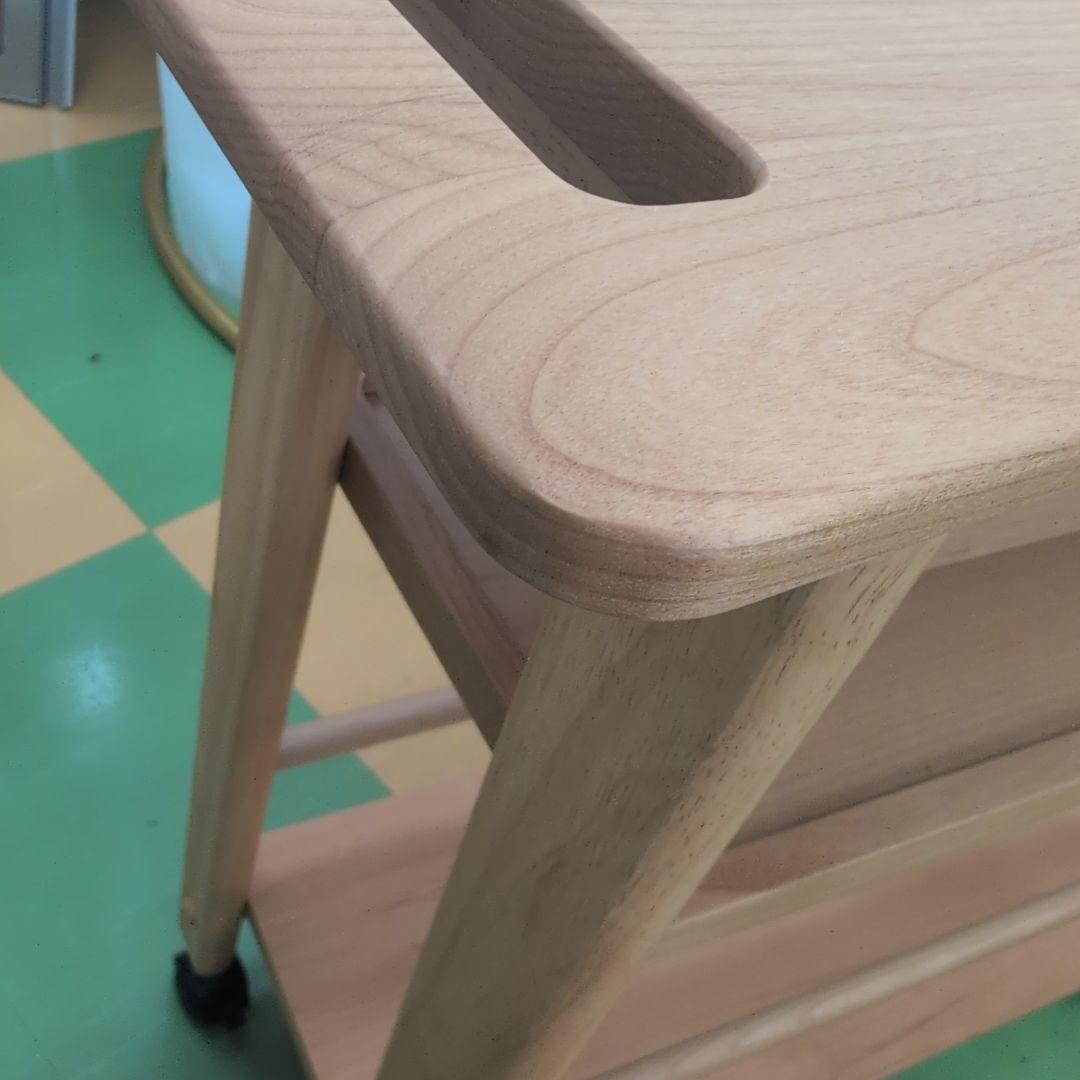 604 木製 3段キッチンワゴン キャスター付き