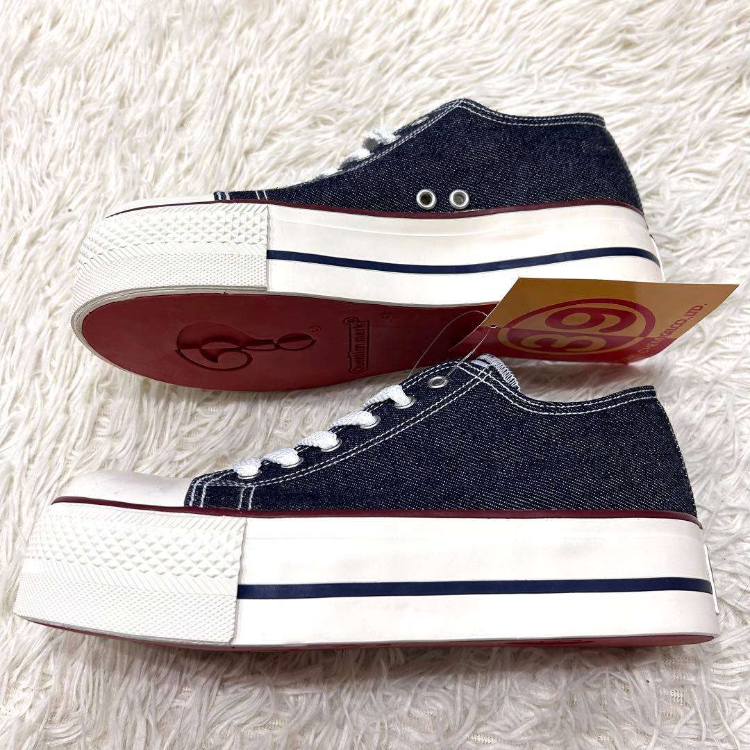 タグ付✨Question mark 厚底スニーカー 90's レア デニム 平成