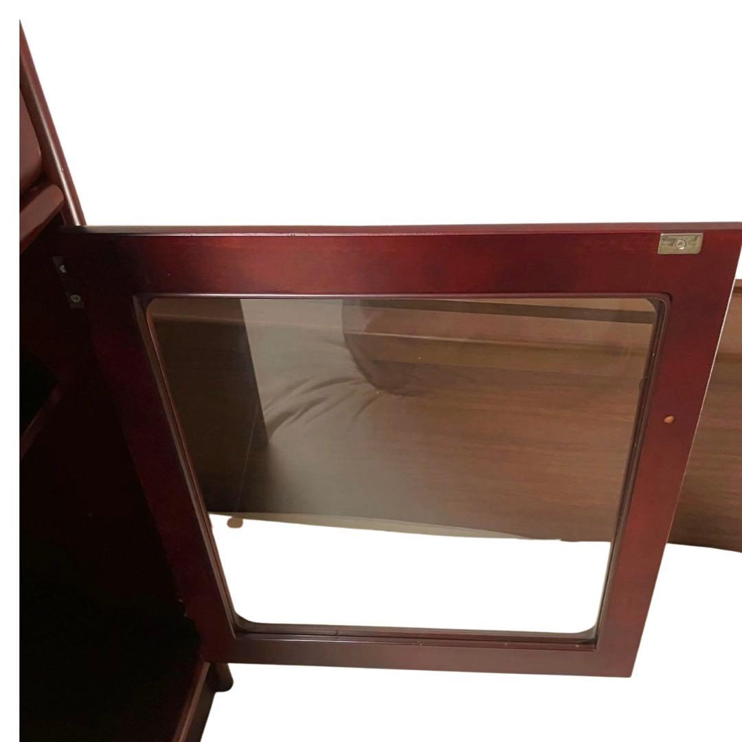 カリモク ガラス キャビネット サイドボード 電話台 花台 飾り棚