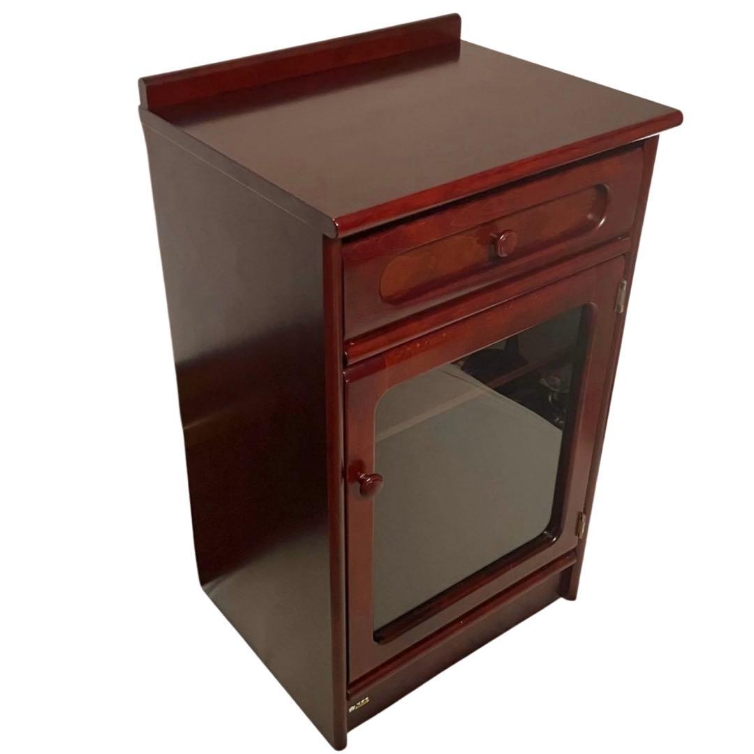 カリモク ガラス キャビネット サイドボード 電話台 花台 飾り棚