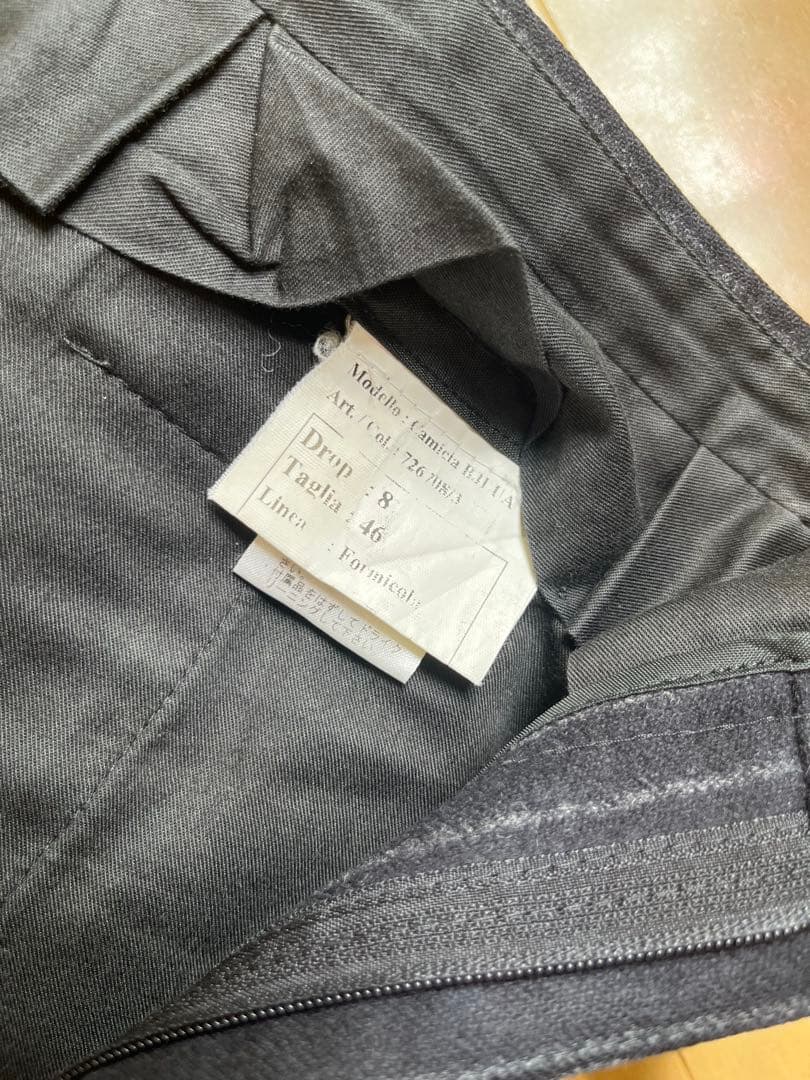 E.Formicola エリコフォルミコラ　濃紺チョークストライプスーツ