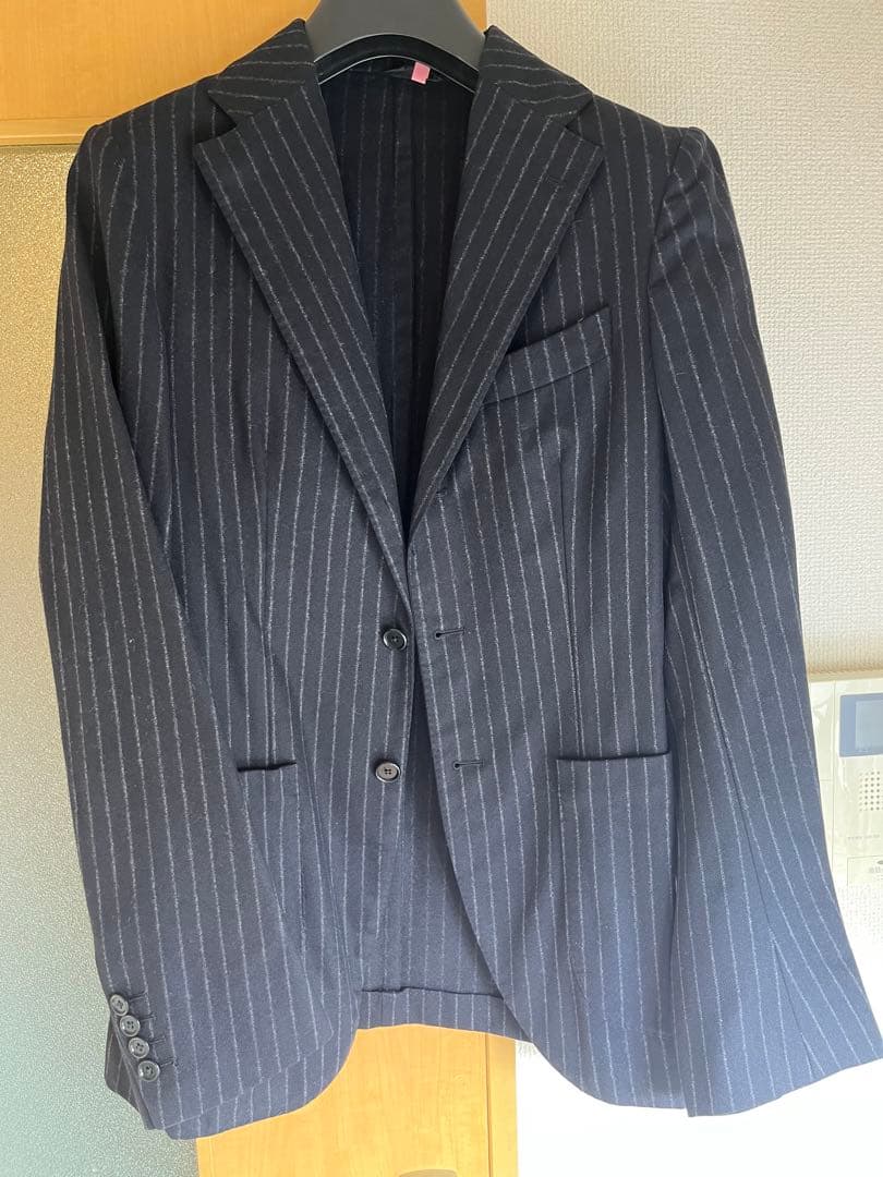 E.Formicola エリコフォルミコラ　濃紺チョークストライプスーツ