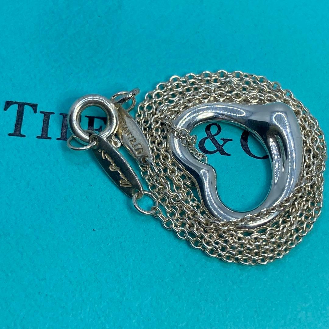 極美品✨ ティファニー ネックレス オープンハート ハート AG925