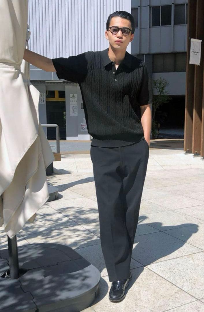 Stussy Cable knit polo 中田圭介着用