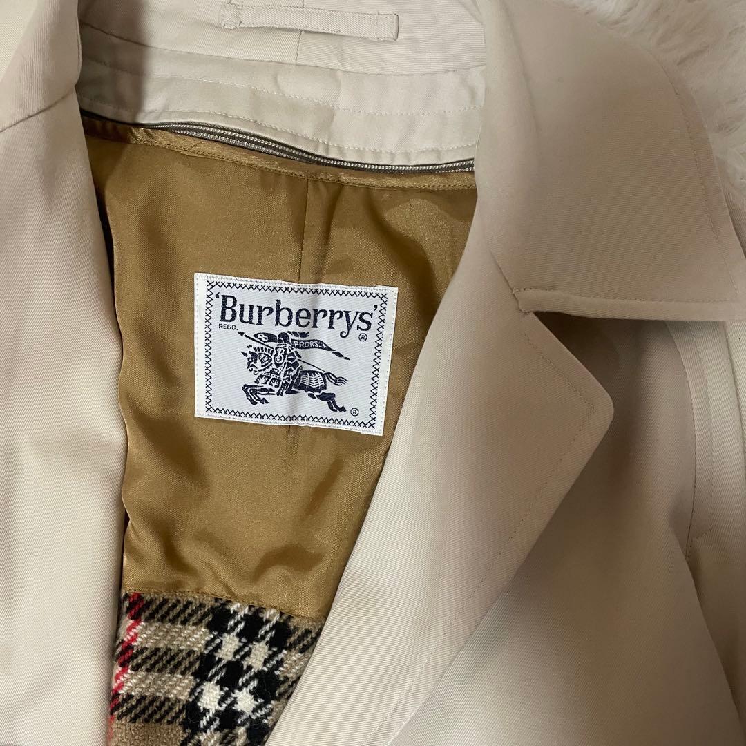 極美品✨バーバリー 90s ステンカラーコート ライナー付Sサイズ希少