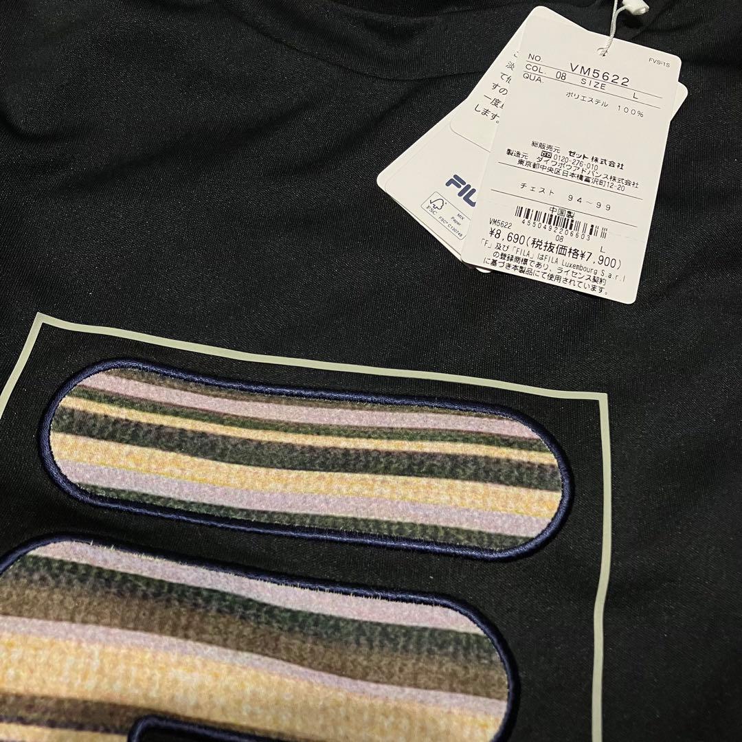 FILA フィラ テニスウェア 半袖Tシャツ VM5622ブラック メンズL新品