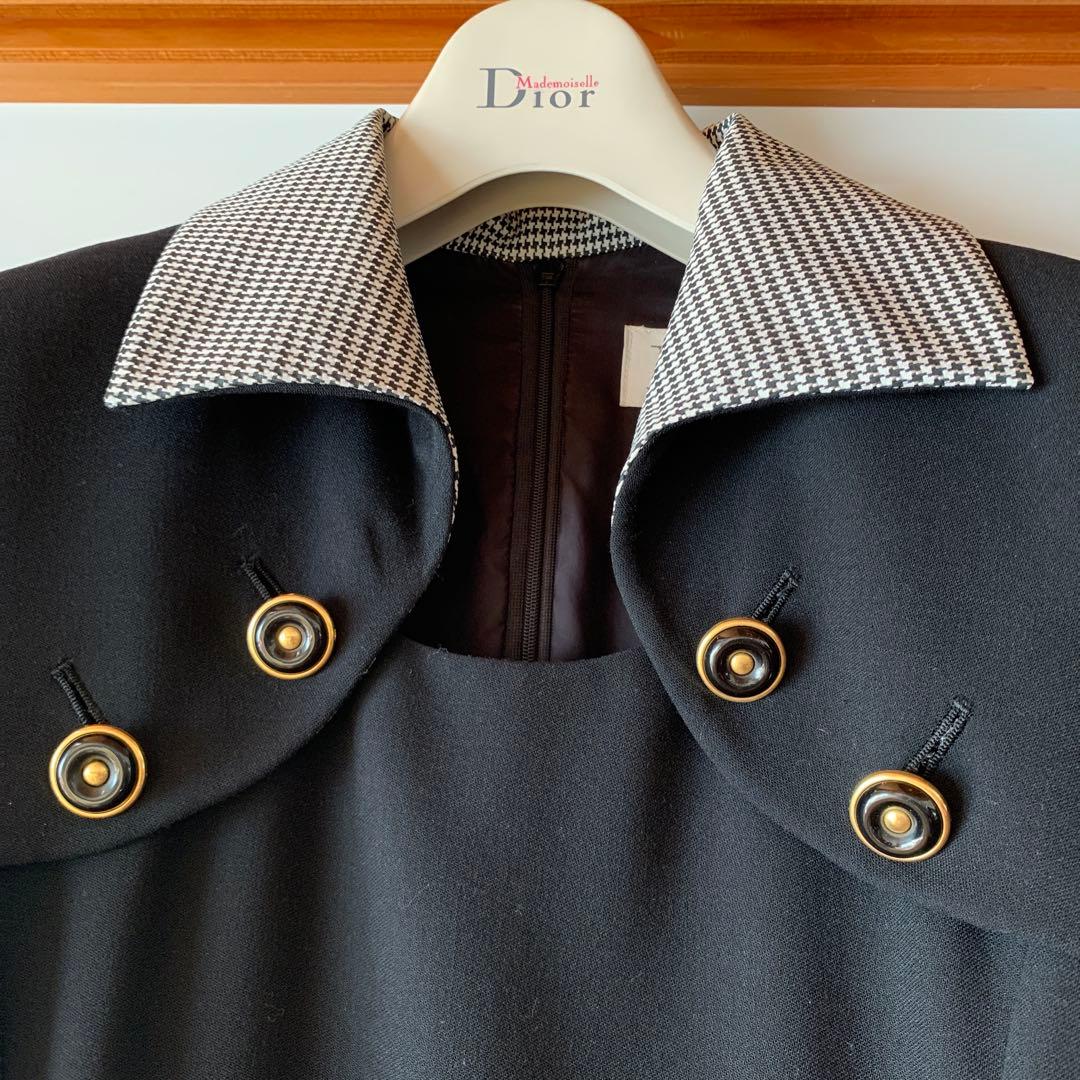 【極美品】クリスチャンディオール　長袖ワンピース　ハイクラスクリーニング済み