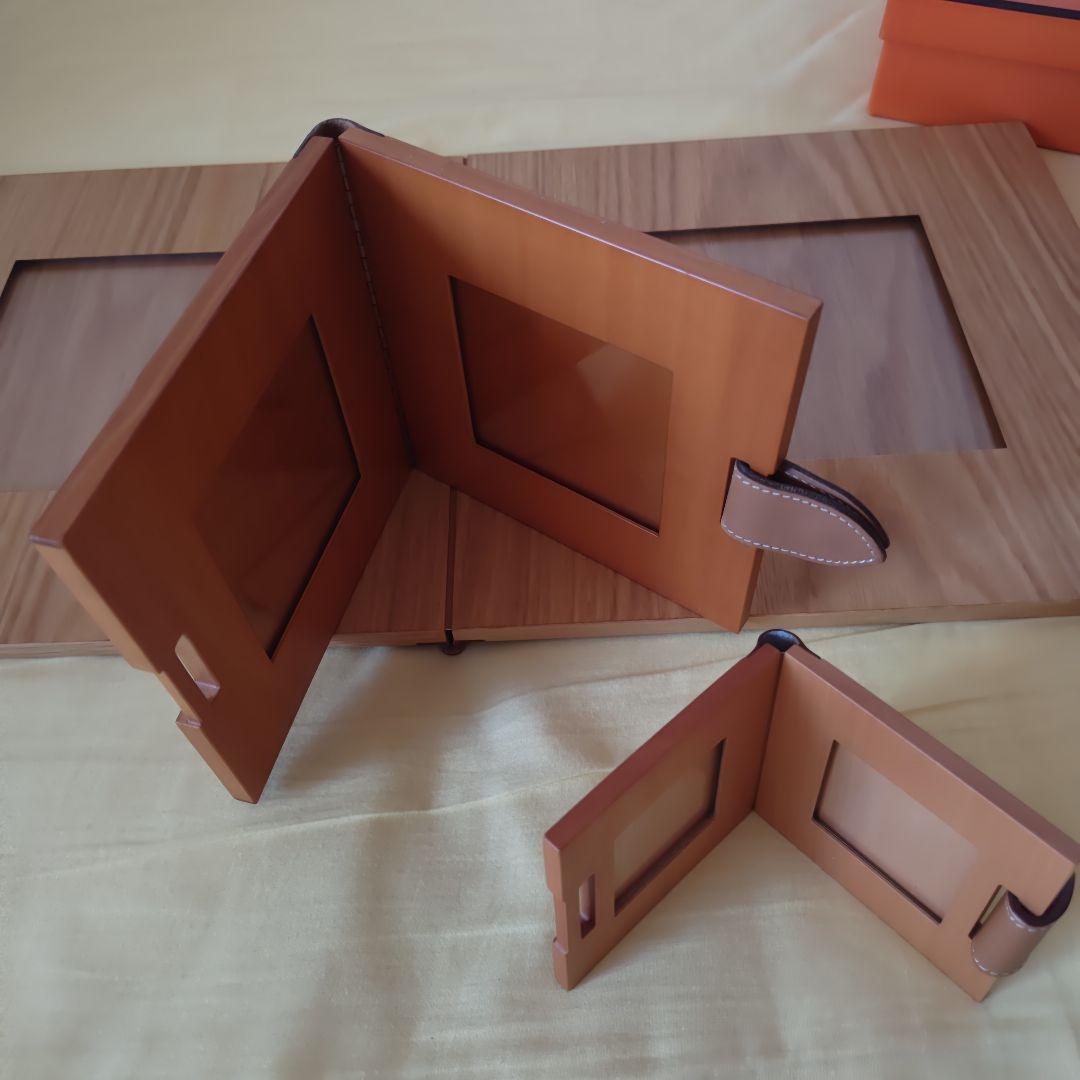 【レア・未使用】エルメス　ウッド　フォトフレーム TGM MM PM 3点セット