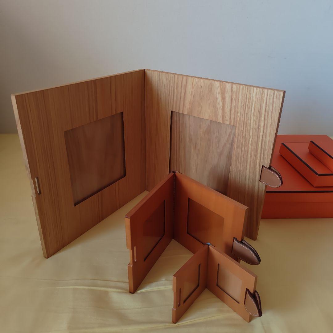 【レア・未使用】エルメス　ウッド　フォトフレーム TGM MM PM 3点セット