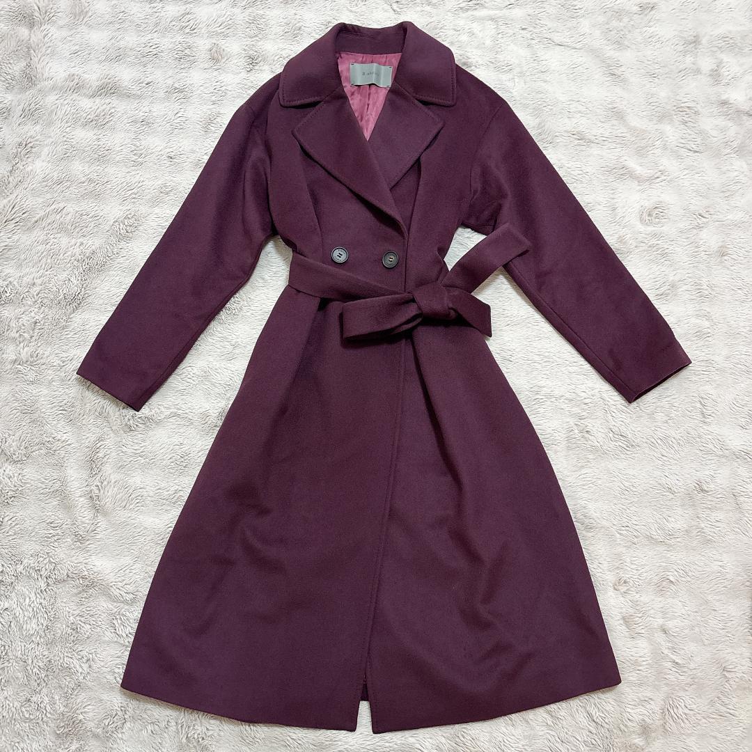 【極美品】B ability カシミヤ100% チェスターコート ワインレッド