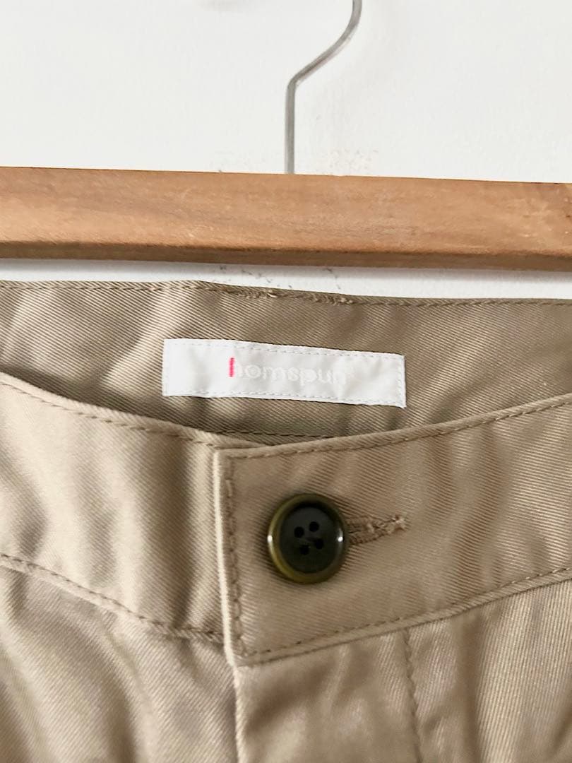 【未使用】Homspun　高密度ウェポン切替ワークパンツ　ダークベージュ