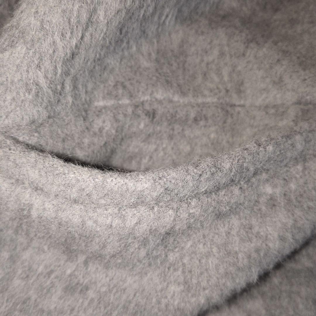 トゥモローランド　アルパカ混ノーカラーコート　グレー 36