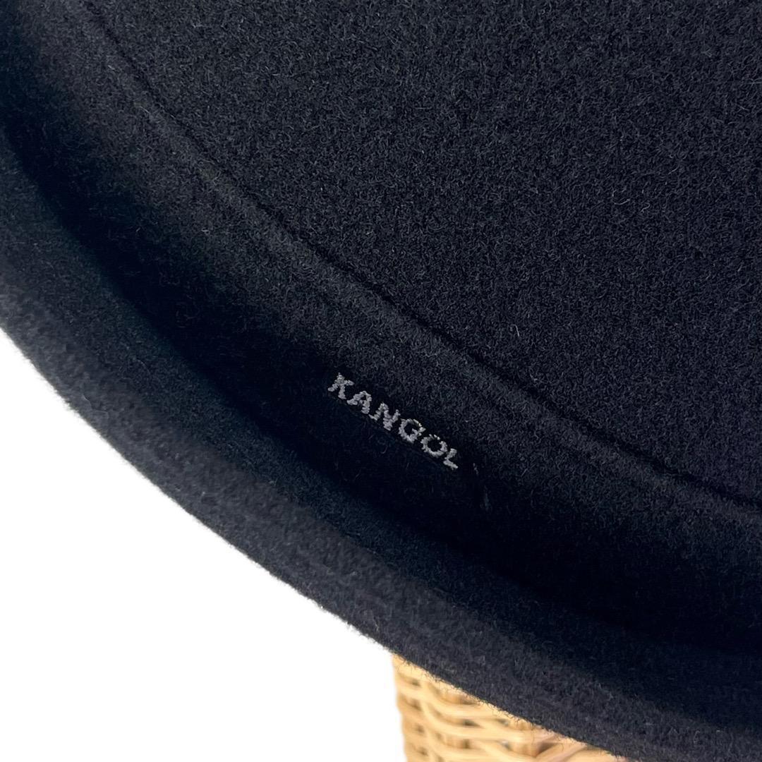 SALE❄️BIG　KANGOL　中折れハット　ウール素材　黒　XLサイズ