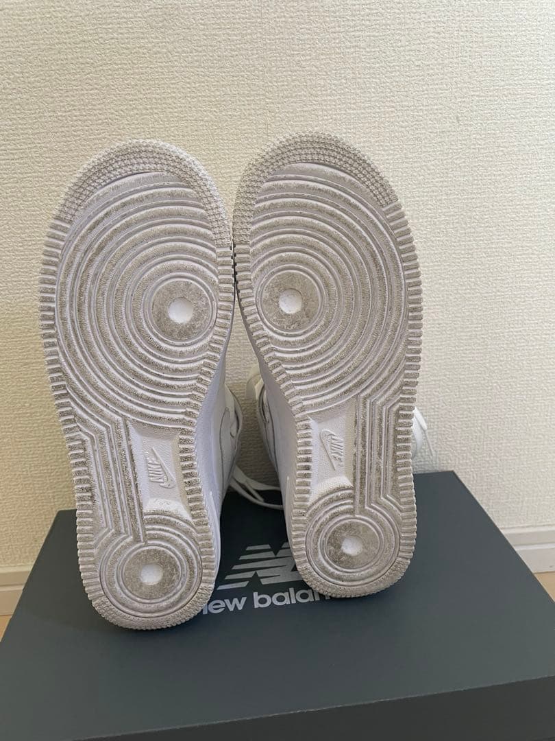 NIKE エアフォース1 MIDホワイト AF1ミッド 白スニーカー24.5cm