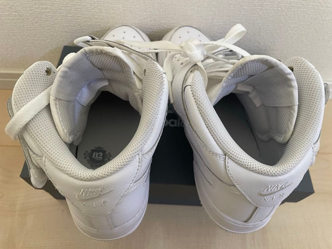 NIKE エアフォース1 MIDホワイト AF1ミッド 白スニーカー24.5cm